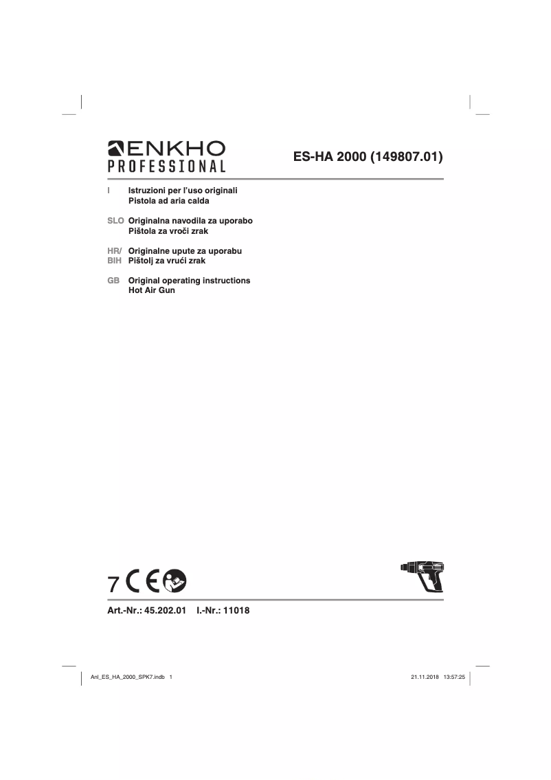 Página 1 del manual Manual de usuario ENKHO professional ES-HA 2000