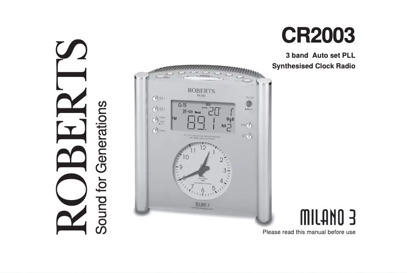 Imagen de la primera página del manual del dispositivo CR2003