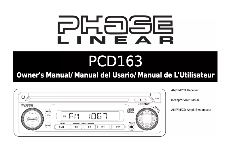 Página 1 del manual Manual de usuario Jensen PCD163