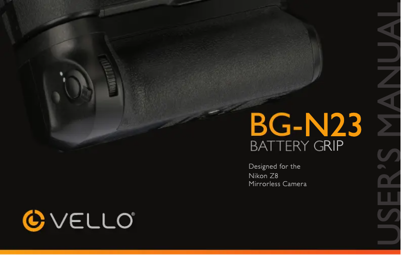Página 1 del manual Manual de usuario Vello BG-N23