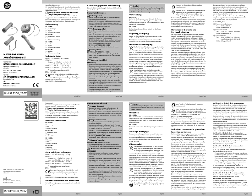 Imagen de la primera página del manual del dispositivo IAN 398300