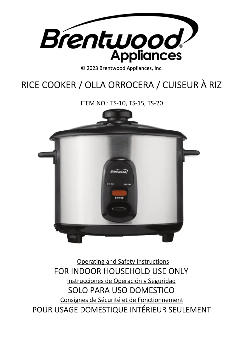 Página nº 1 - Manual de usuario Brentwood TS-20
