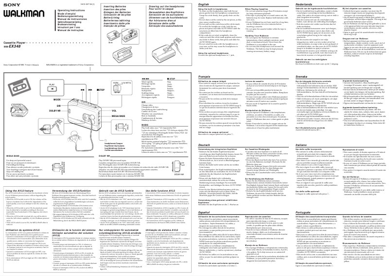 Página 1 del manual Manual de usuario Sony Walkman WM-EX348