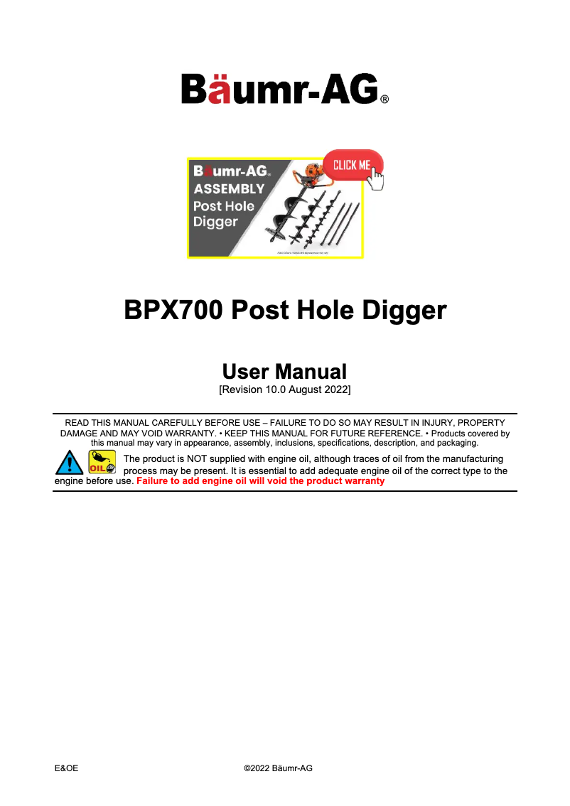 Imagen de la primera página del manual del dispositivo BPX-700