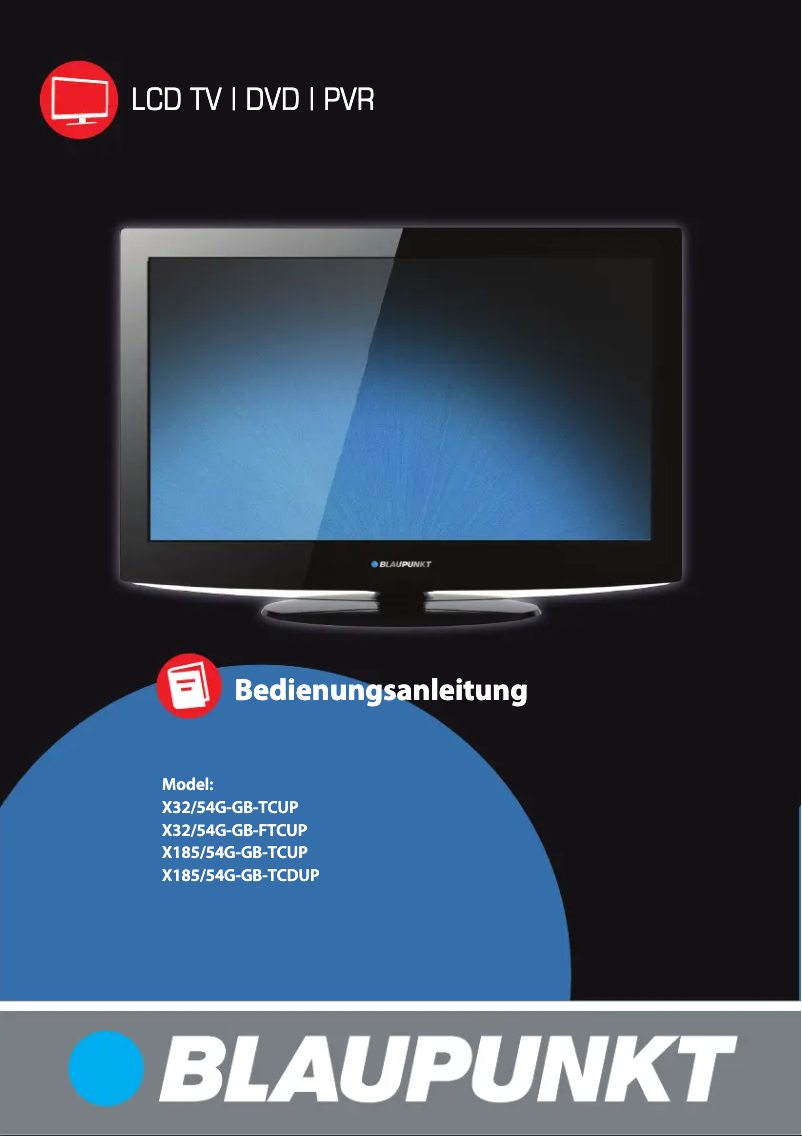 Página 1 del manual Manual de usuario Blaupunkt X32/54G-GB-TCUP