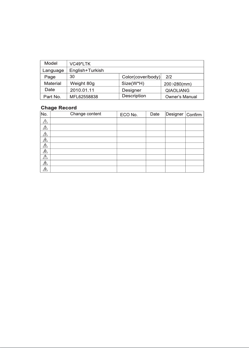 Página 1 del manual Manual de usuario LG VC4920NHTQR