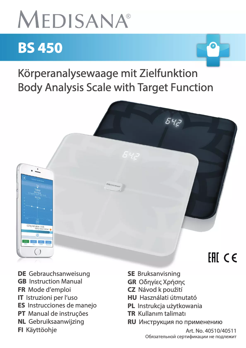 Página nº 1 - Manual de usuario Medisana BS 450