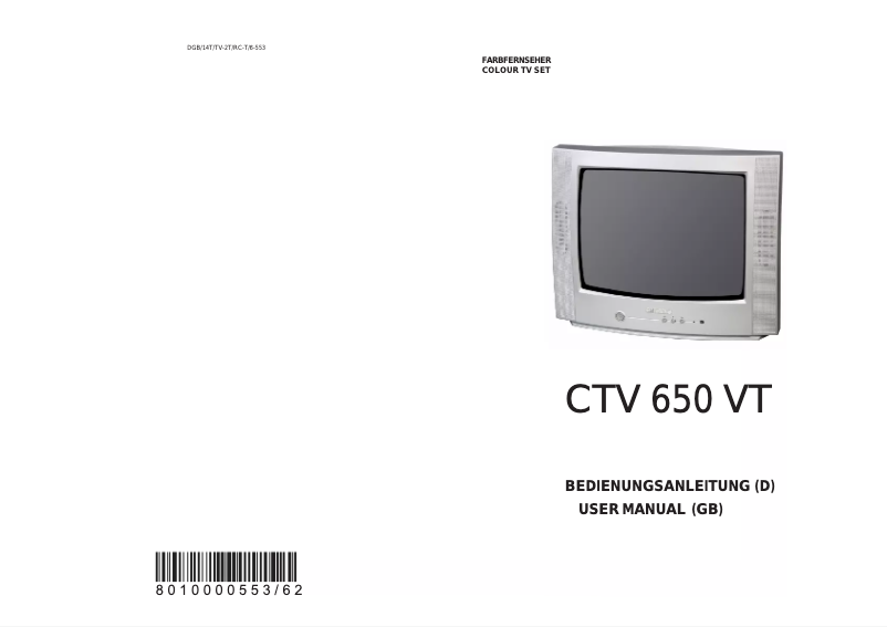 Imagen de la primera página del manual del dispositivo CTV 650