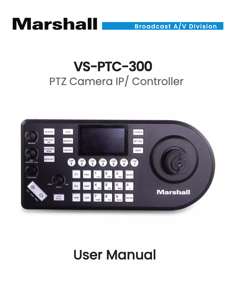 Página 1 del manual Manual de usuario Marshall Electronics VS-PTC-300