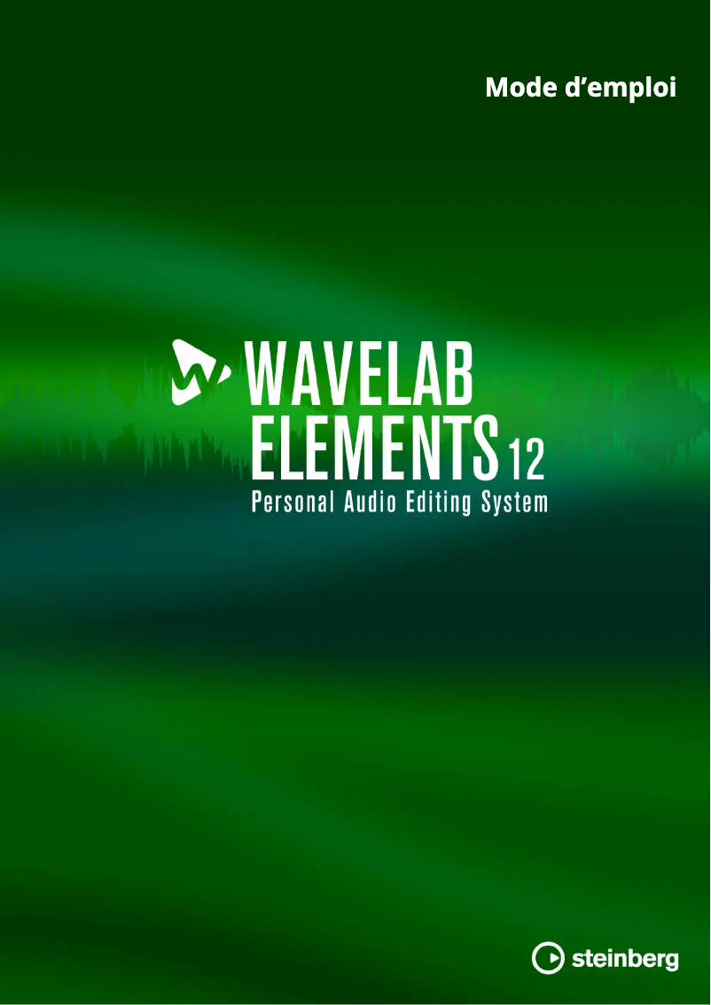 Página 1 del manual Manual de usuario Steinberg WaveLab Elements 12