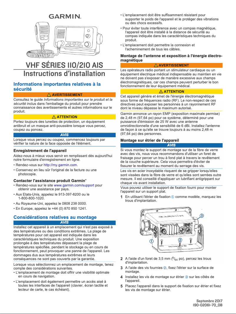 Página nº 1 - Guía de instalación Garmin VHF 210i AIS
