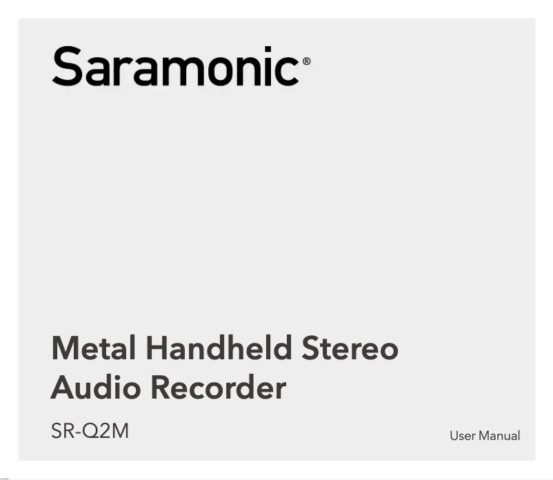 Página 1 del manual Manual de usuario Saramonic SR-Q2M