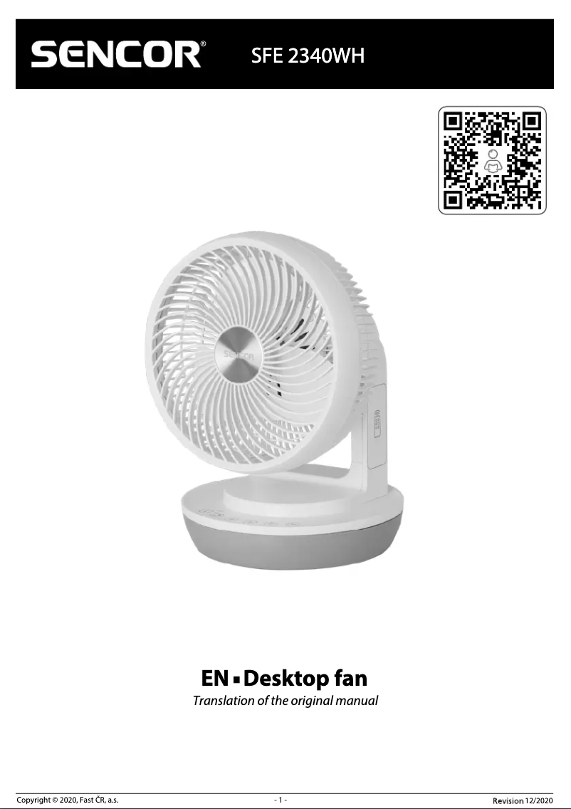 Imagen de la primera página del manual del dispositivo SFE 2340WH