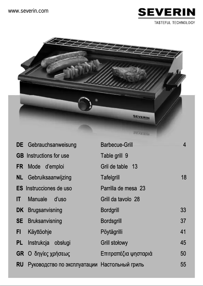 Página nº 1 - Manual de usuario Severin PG 2367
