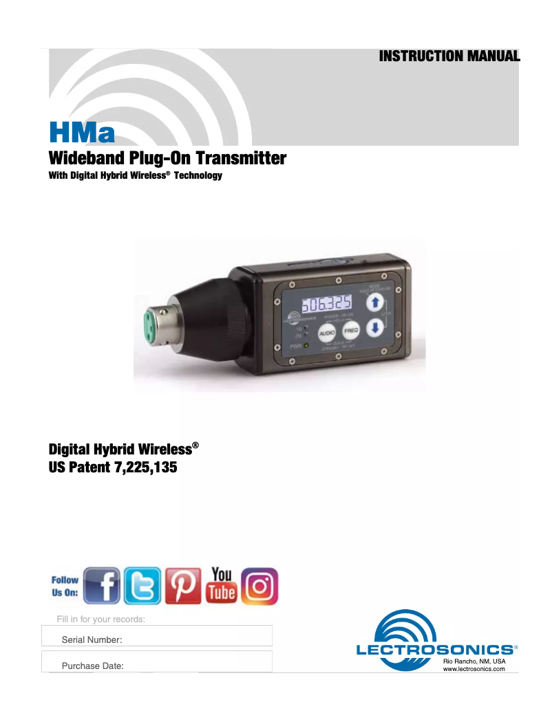 Imagen de la primera página del manual del dispositivo Hma