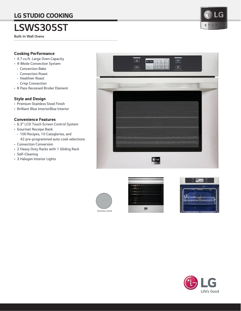 Imagen de la primera página del manual del dispositivo LSWS305ST