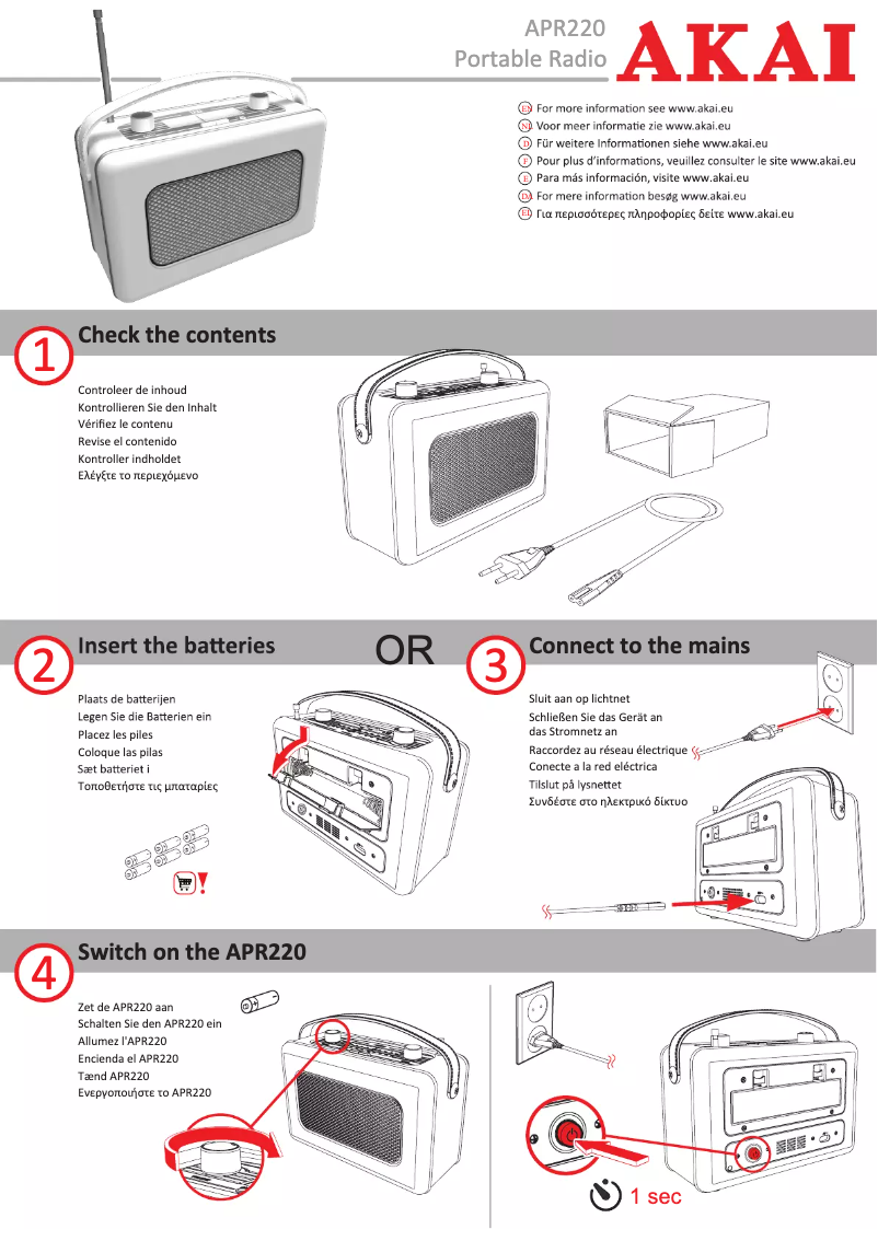 Página nº 1 - Manual de usuario AKAI APR220