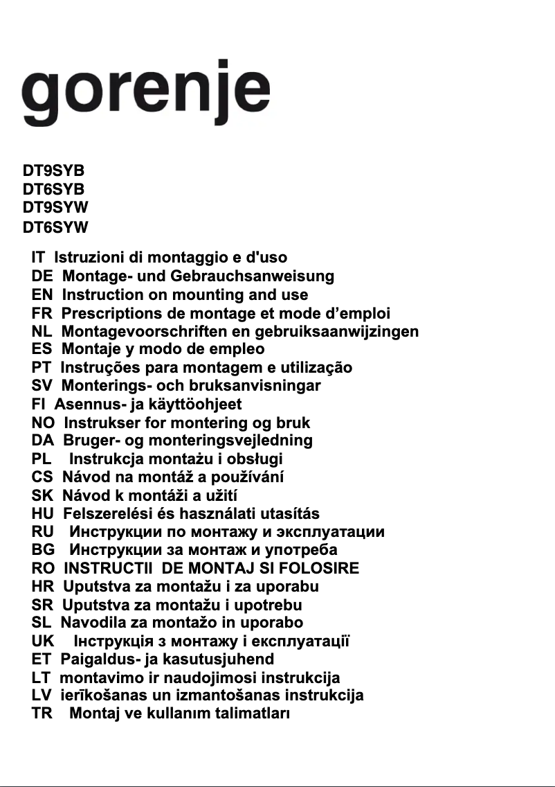 Imagen de la primera página del manual del dispositivo DT6SYW