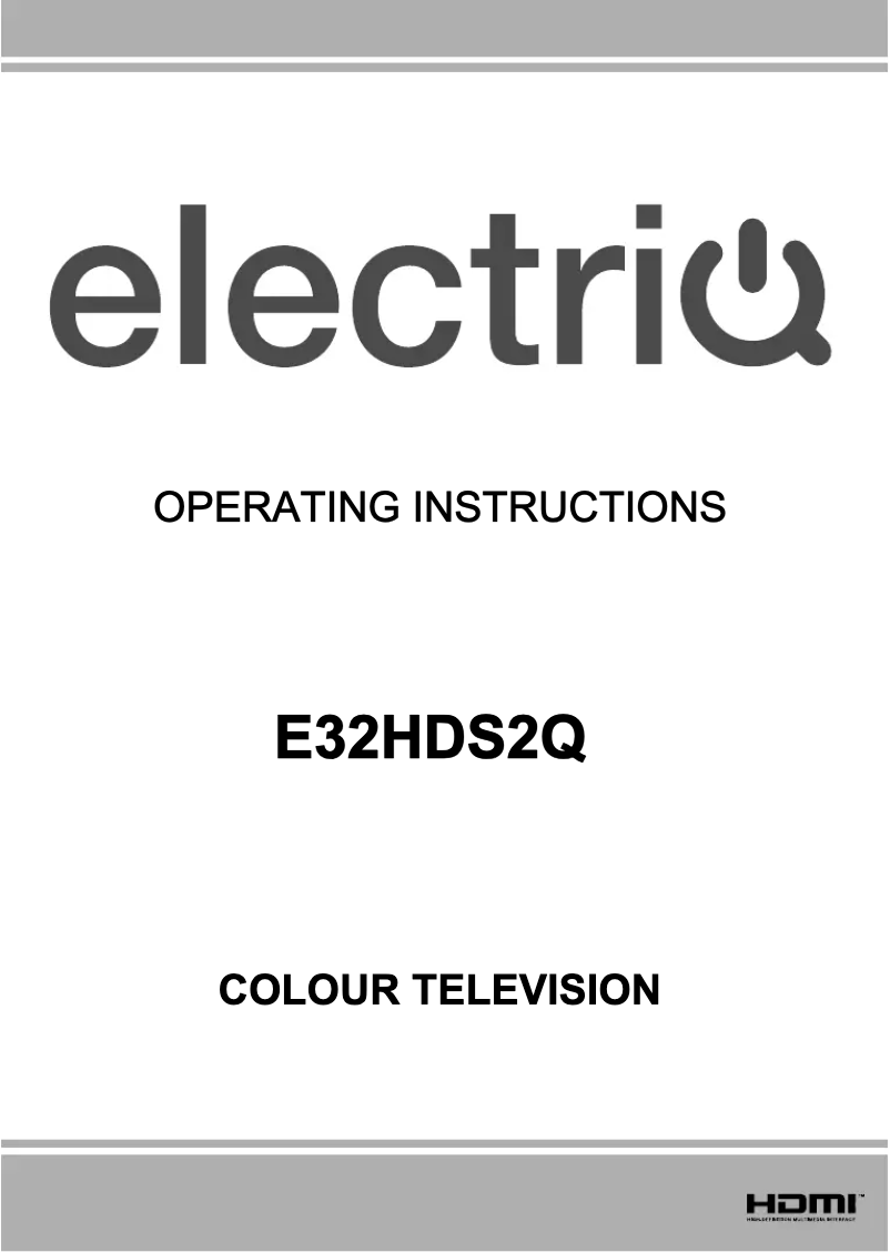 Página 1 del manual Manual de usuario ElectriQ E32HDS3Q