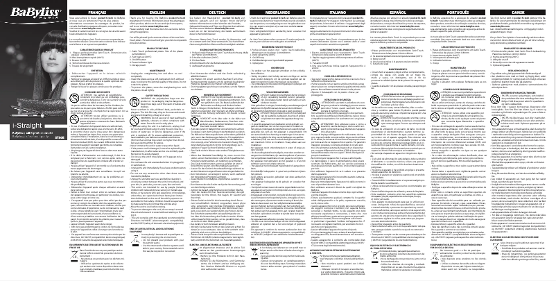 Imagen de la primera página del manual del dispositivo ST50E i-Straight