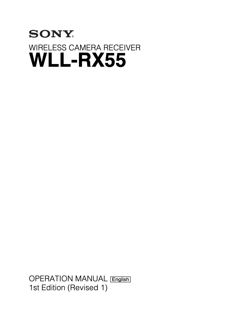 Imagen de la primera página del manual del dispositivo WLL-RX55
