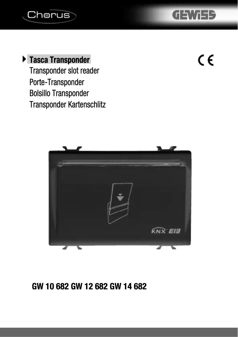 Página 1 del manual Manual de usuario Gewiss GW14682