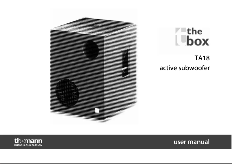 Página 1 del manual Manual de usuario The Box TA Set Basis Bundle