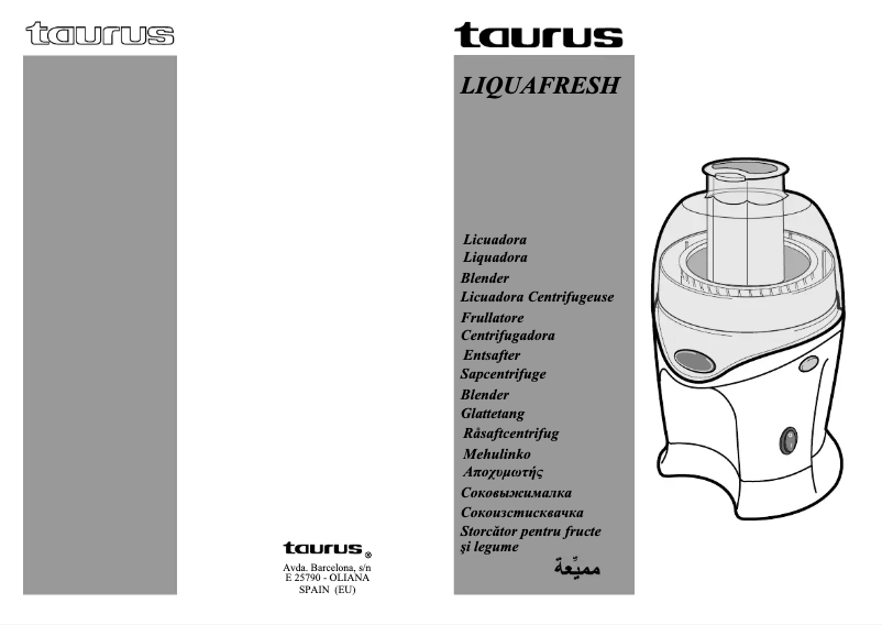 Página 1 del manual Manual de usuario Taurus Liquafresh