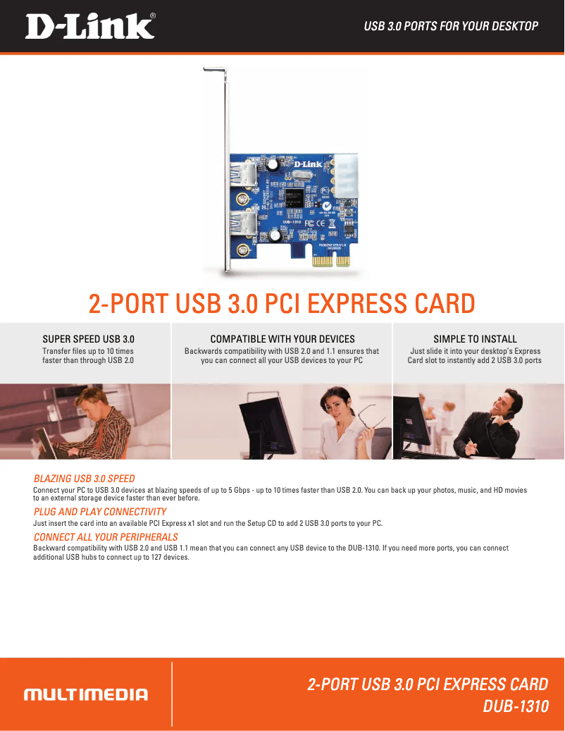 Página 1 del manual Ficha técnica D-Link DUB-1310