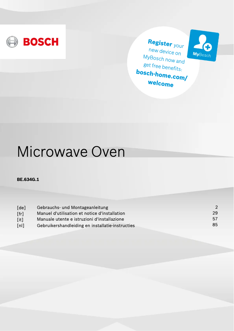 Imagen de la primera página del manual del dispositivo BEL634GB1