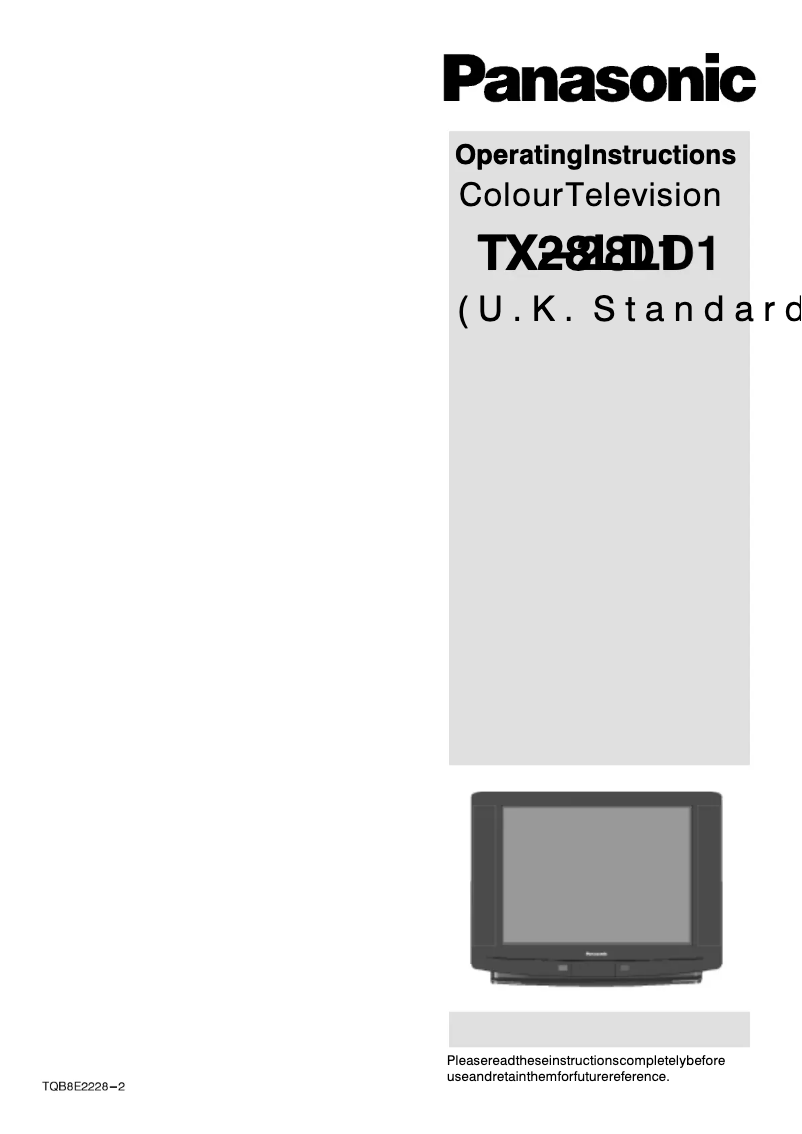 Imagen de la primera página del manual del dispositivo TX-28LD1