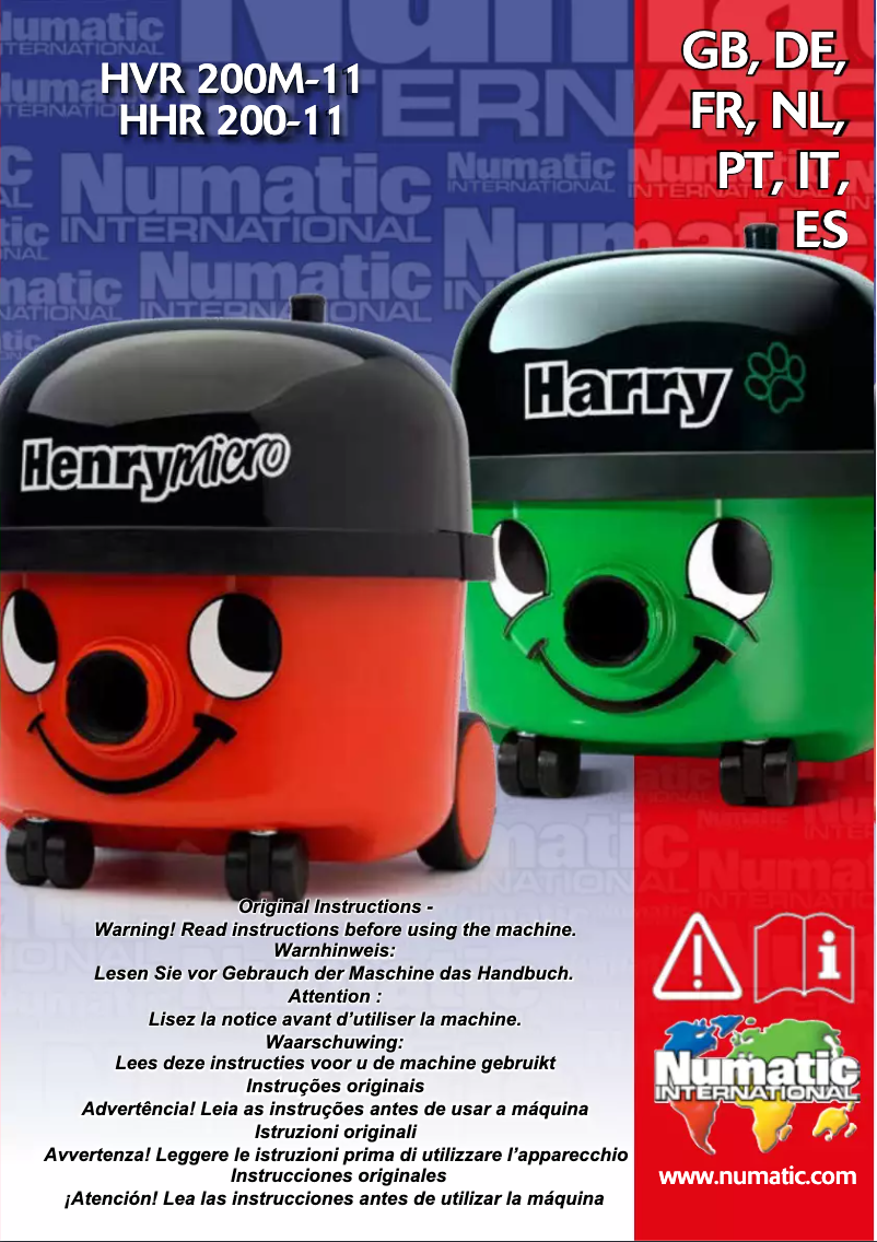 Página 1 del manual Manual de usuario Numatic 900465