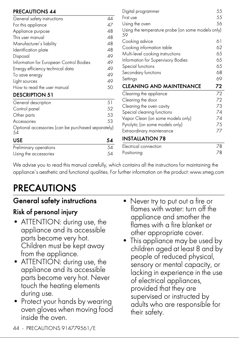 Imagen de la primera página del manual del dispositivo SO6102TS