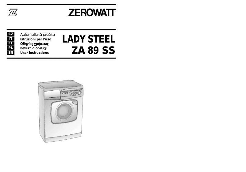Página 1 del manual Manual de usuario Zerowatt Lady Steel ZA 89 SS