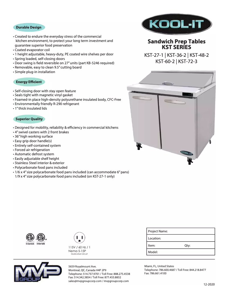 Imagen de la primera página del manual del dispositivo KST-72-3