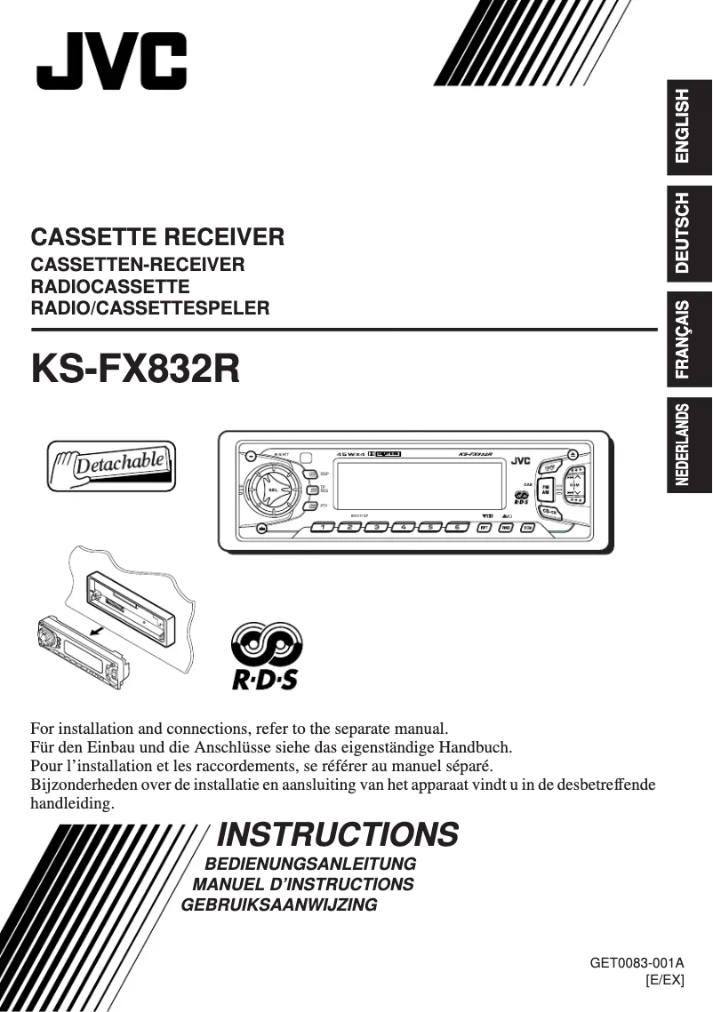 Imagen de la primera página del manual del dispositivo KS-FX832R