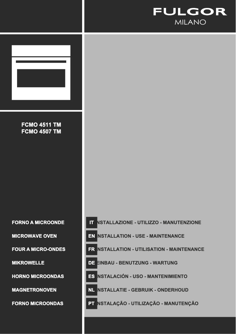 Página 1 del manual Manual de usuario Fulgor Milano FCMO 4507 TM ME