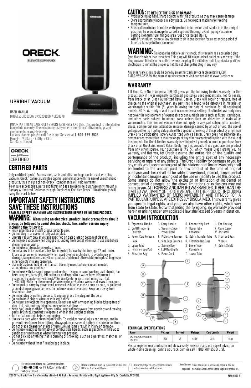 Imagen de la primera página del manual del dispositivo Elevate Command