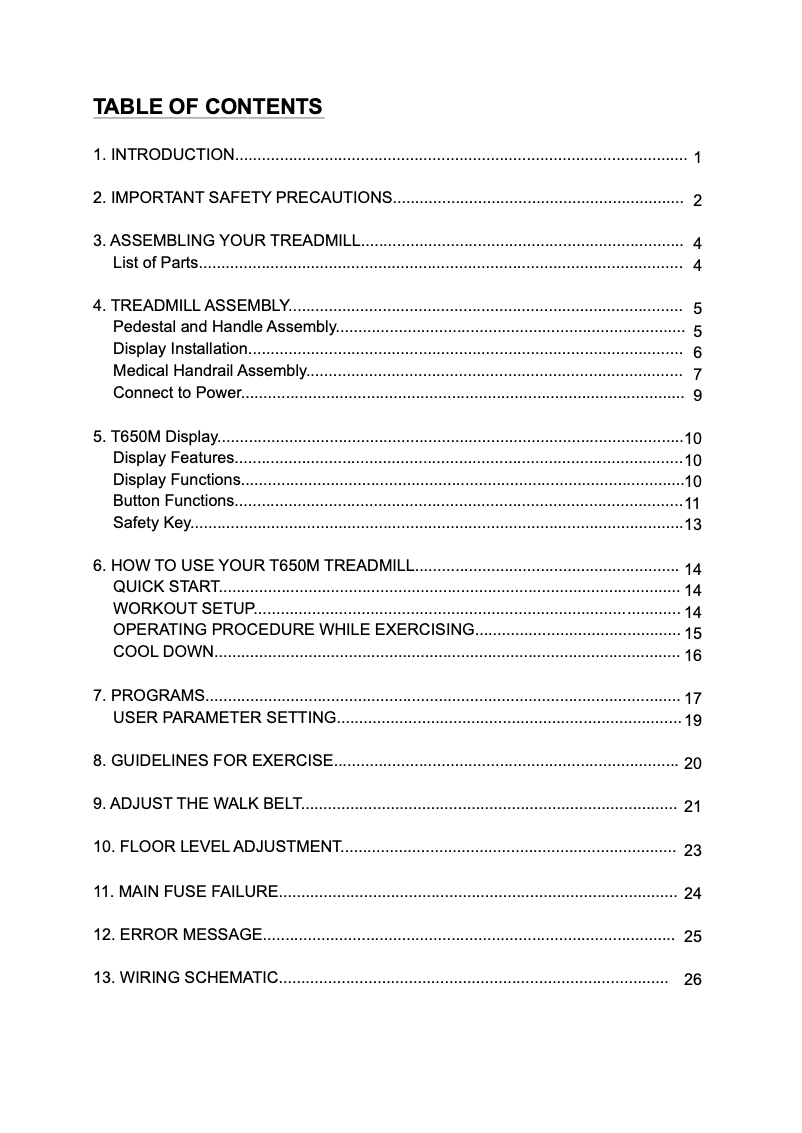 Página nº 1 - Manual de usuario SportsArt T650M