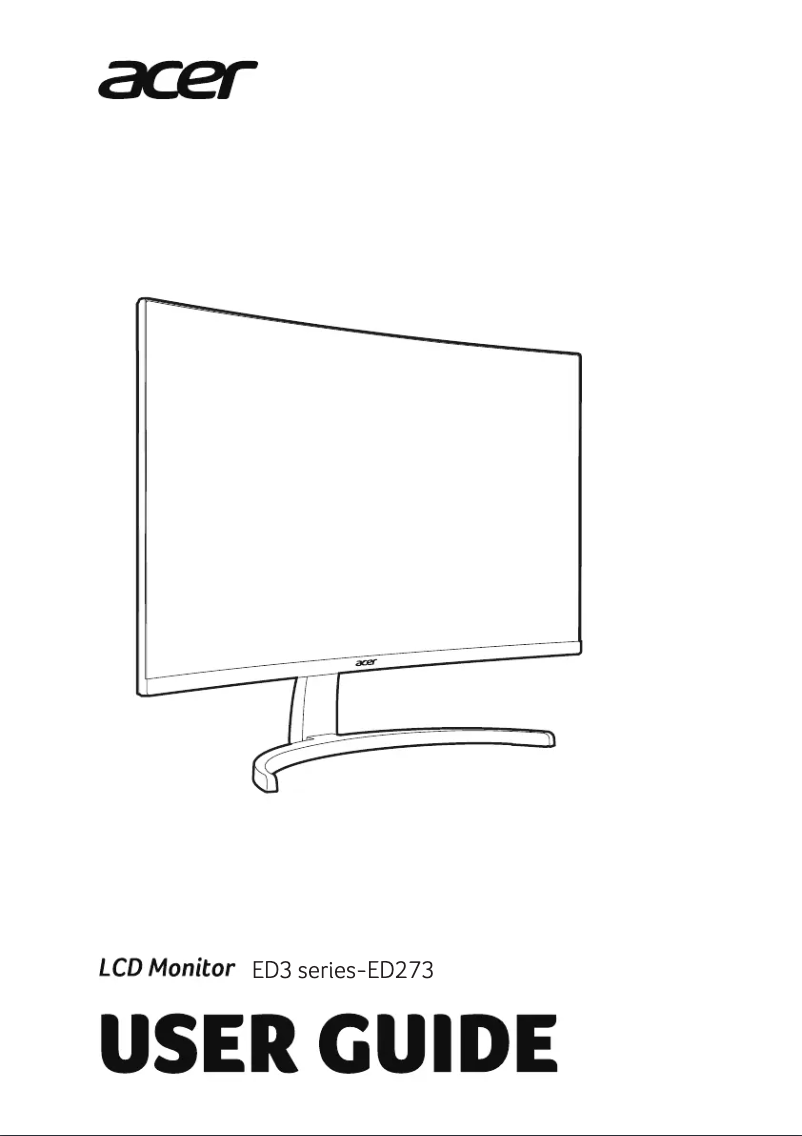 Página 1 del manual Guía de inicio rápido Acer ED273B