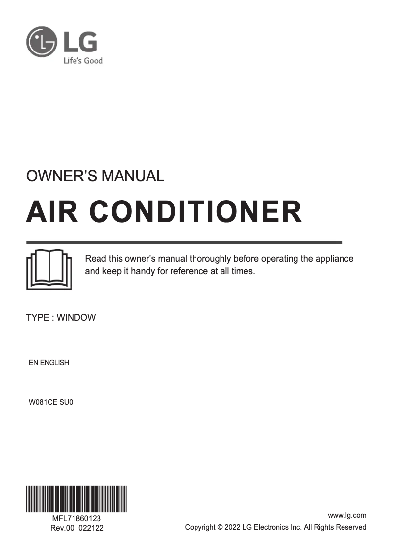 Imagen de la primera página del manual del dispositivo W081CE