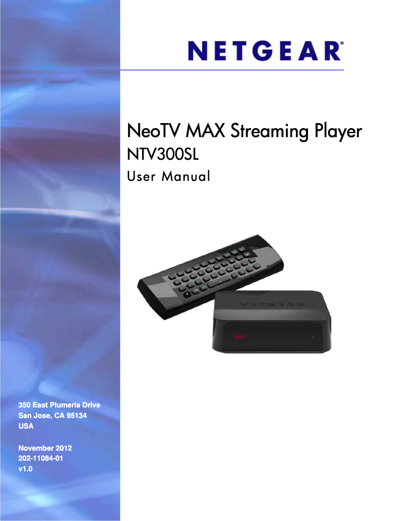 Página 1 del manual Manual de usuario Netgear NeoTV MAX NTV300SL