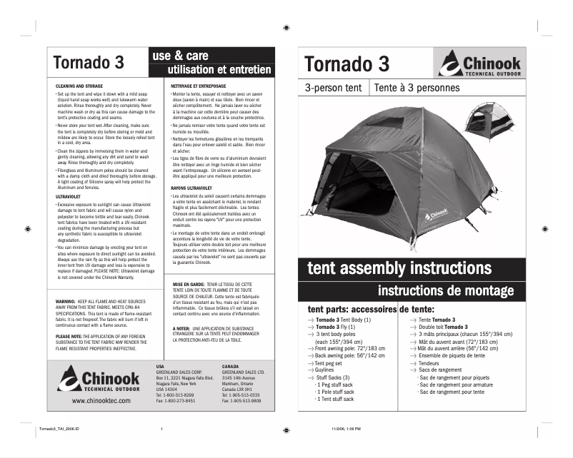 Imagen de la primera página del manual del dispositivo Tornado 3