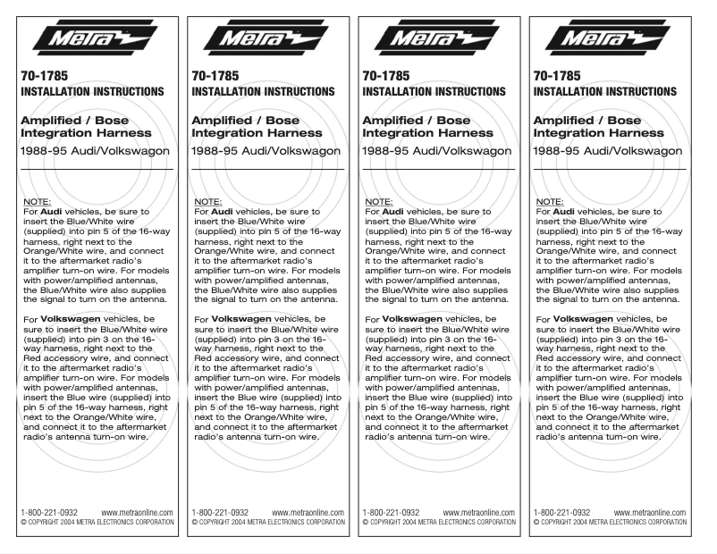 Imagen de la primera página del manual del dispositivo 70-1785