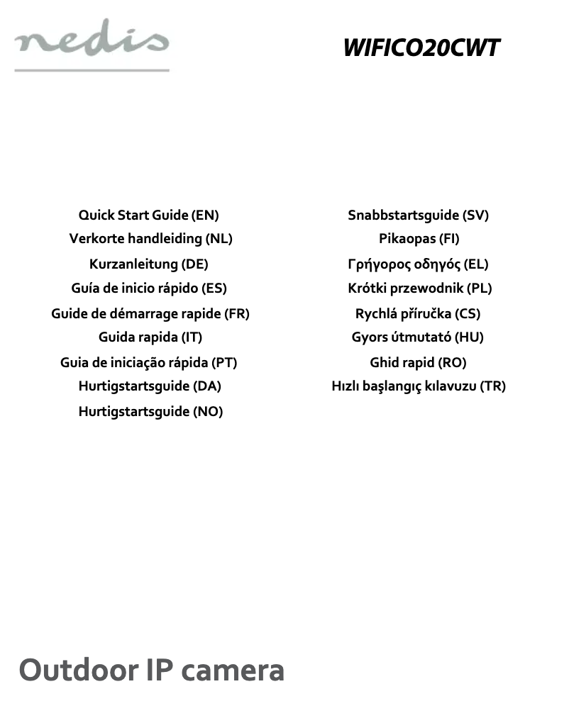 Página 1 del manual Manual de usuario Nedis WIFICO20CWT