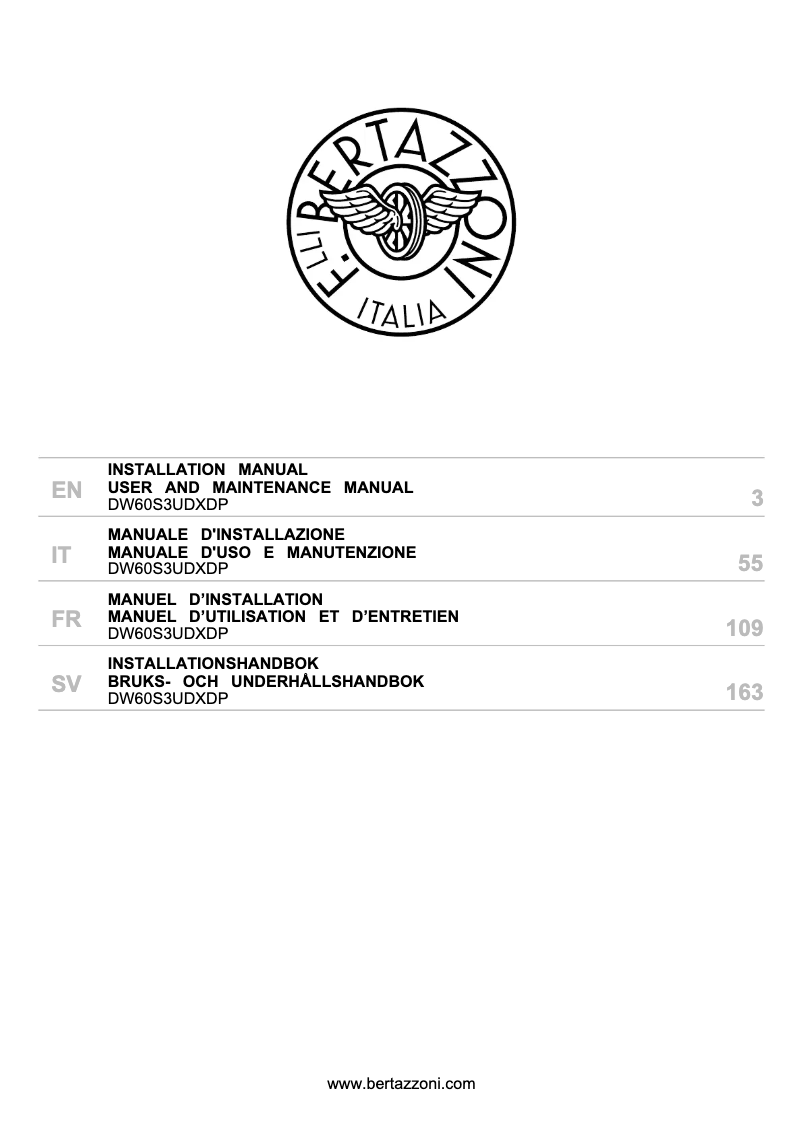 Imagen de la primera página del manual del dispositivo DW60S3UDXDP
