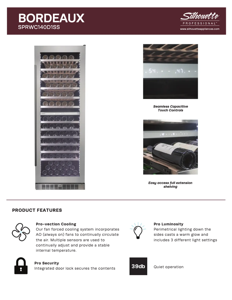 Página nº 1 - Ficha técnica Danby Silhouette SPRWC140D1SS