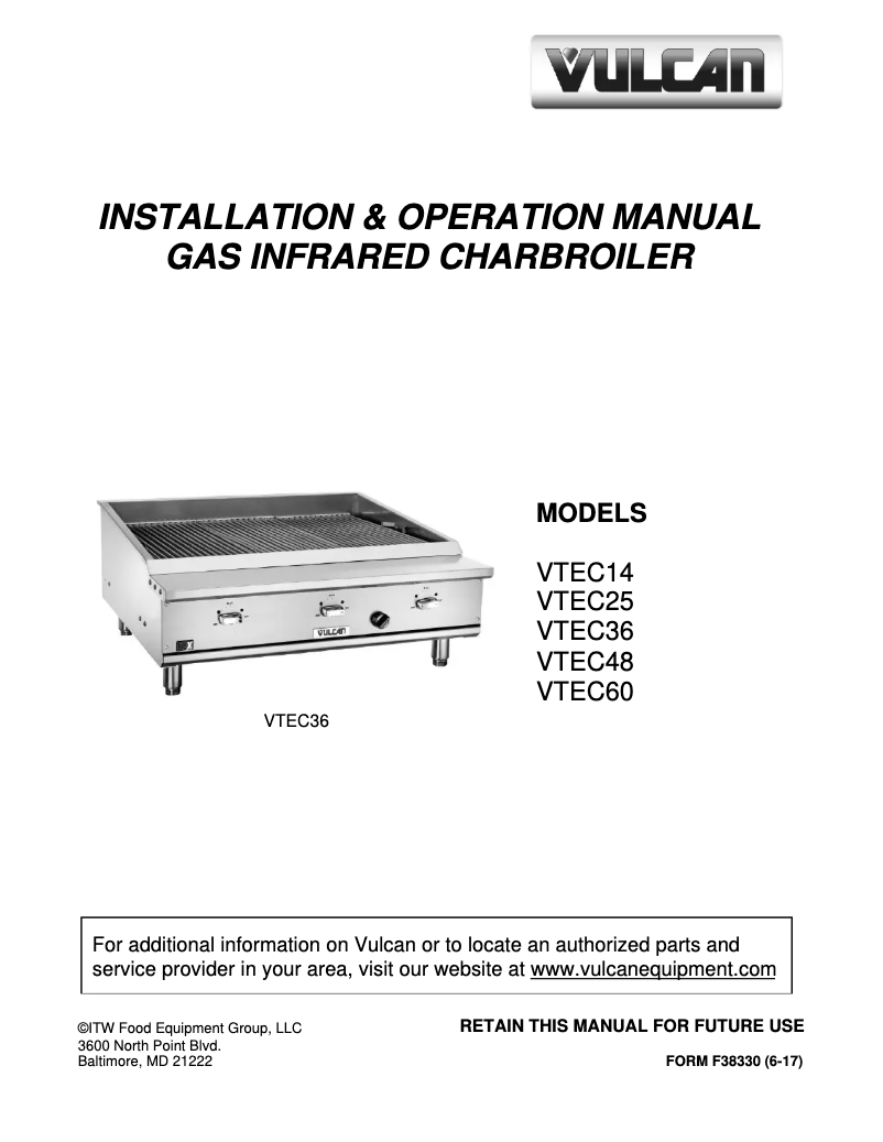 Página 1 del manual Manual de usuario Vulcan VTEC48