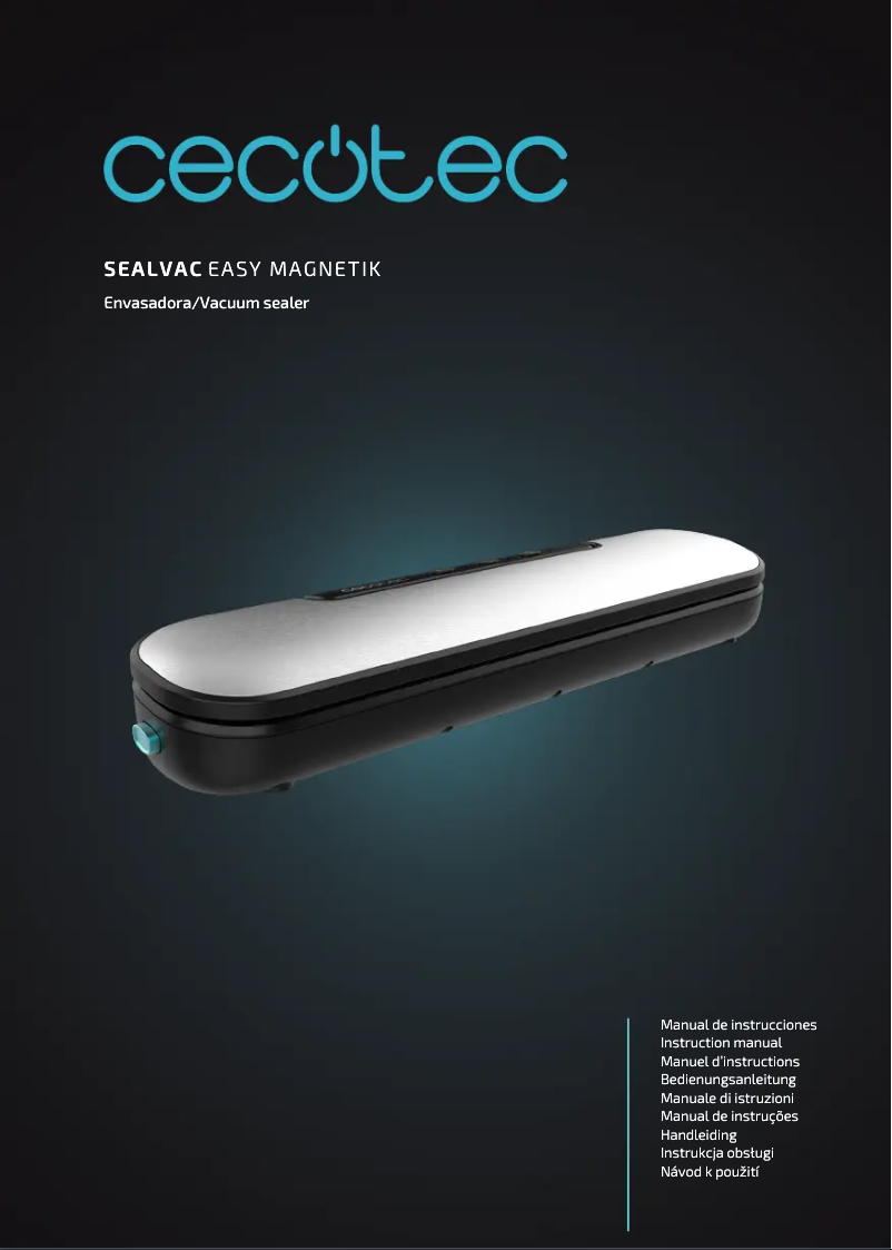 Imagen de la primera página del manual del dispositivo SealVac Easy Magnetik