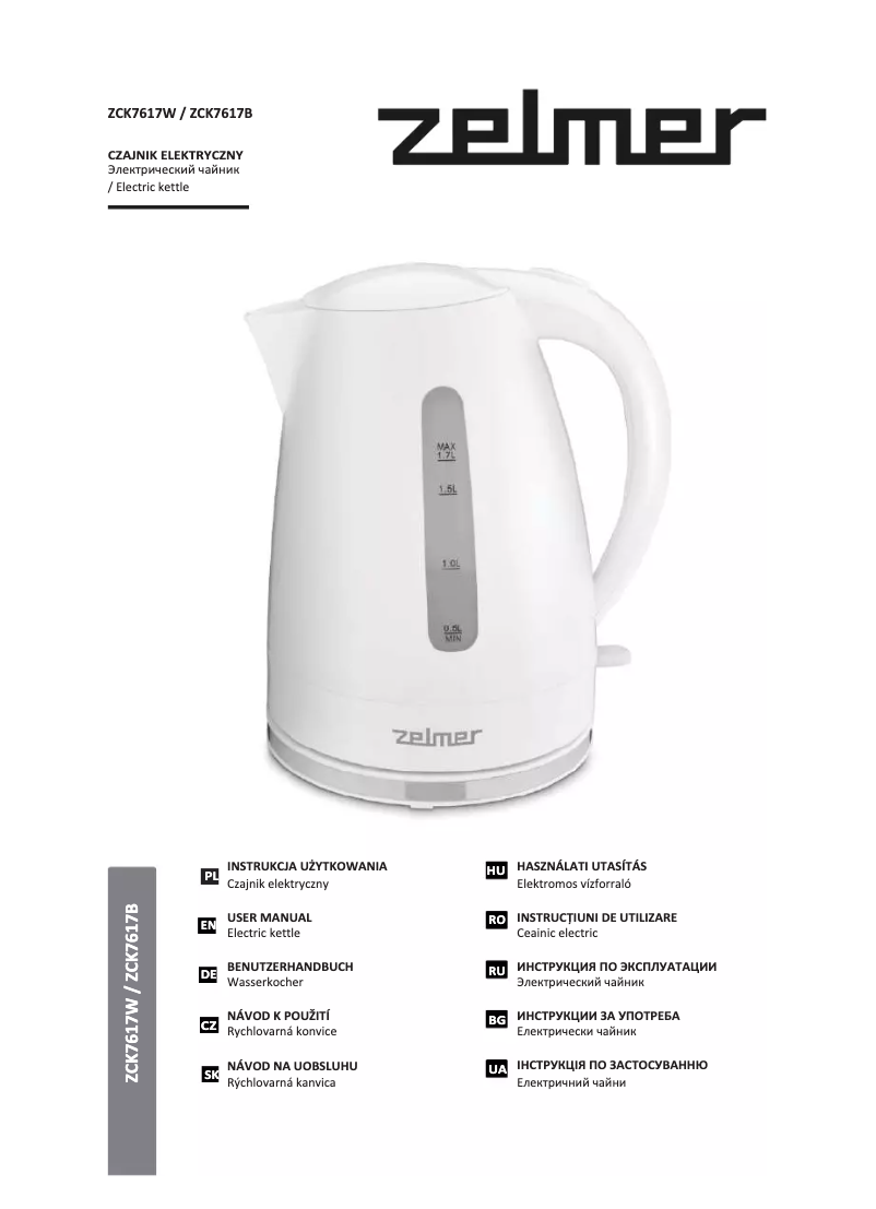 Página 1 del manual Manual de usuario Zelmer ZCK7617W